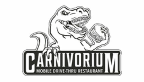 CARNIVORIUM MOBILE DRIVE-THRU RESTAURANT Logo (USPTO, 07/20/2020)