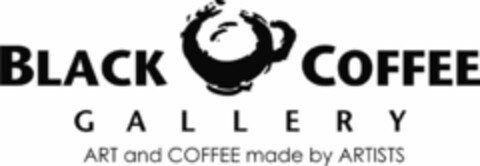 BLACK COFFEE GALLERY ART AND COFFEE MADE BY ARTISTS Logo (USPTO, 03.03.2010)