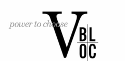 VBLOC POWER TO CHOOSE Logo (USPTO, 10/22/2012)