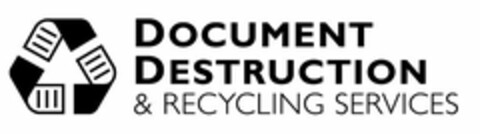 DOCUMENT DESTRUCTION & RECYCLING SERVICES Logo (USPTO, 28.04.2014)