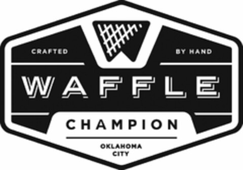 CRAFTED BY HAND WAFFLE CHAMPION OKLAHOMA CITY Logo (USPTO, 10.09.2015)