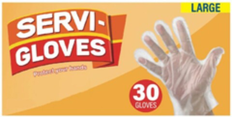 SERVI-GLOVES PROTECT YOUR HANDS 30 GLOVES LARGE Logo (USPTO, 15.05.2020)