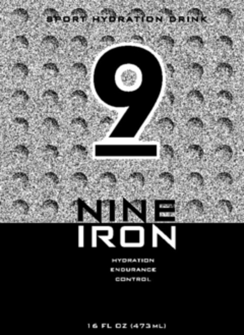 SPORT HYDRATION DRINK 9 NINE IRON HYDRATION ENDURANCE CONTROL 16 FL OZ (473 ML) Logo (USPTO, 12/14/2009)