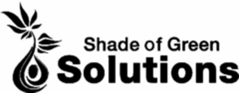 SHADE OF GREEN SOLUTIONS Logo (USPTO, 09/14/2010)