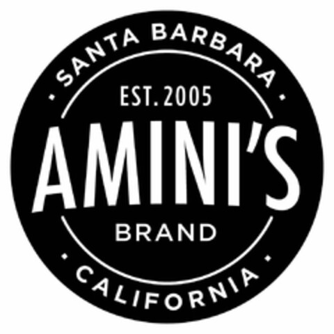 AMINI'S · SANTA BARBARA · EST. 2005 BRAND · CALIFORNIA · Logo (USPTO, 23.05.2012)