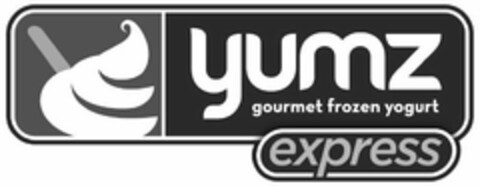 YUMZ GOURMET FROZEN YOGURT EXPRESS Logo (USPTO, 19.07.2013)