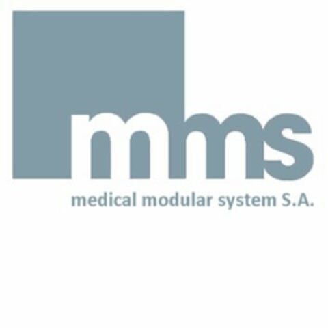 MMS MEDICAL MODULAR SYSTEM S.A. Logo (USPTO, 10.10.2013)