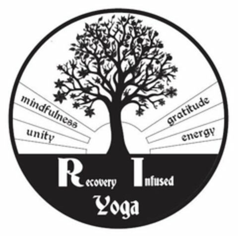 RECOVERY INFUSED YOGA MINDFULNESS GRATITUDE UNITY ENERGY Logo (USPTO, 12/14/2016)