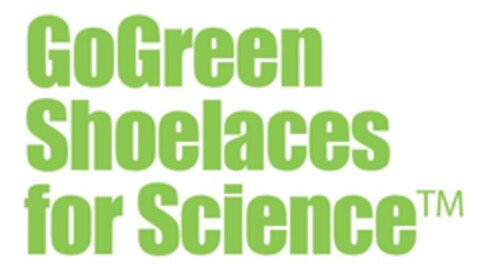 GOGREEN SHOELACES FOR SCIENCE Logo (USPTO, 13.02.2017)