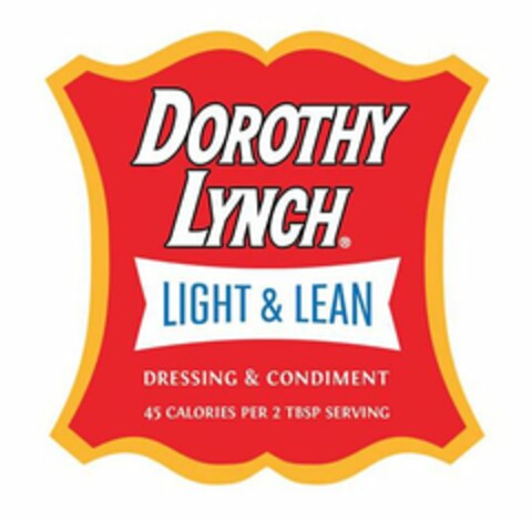 DOROTHY LYNCH LIGHT & LEAN DRESSING & CONDIMENT 45 CALORIES PER 2 TBSP SERVING Logo (USPTO, 28.06.2020)