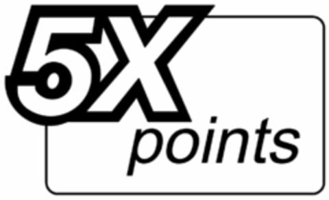 5X POINTS Logo (USPTO, 03.06.2010)