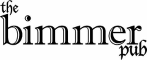 THE BIMMER PUB Logo (USPTO, 12.09.2011)