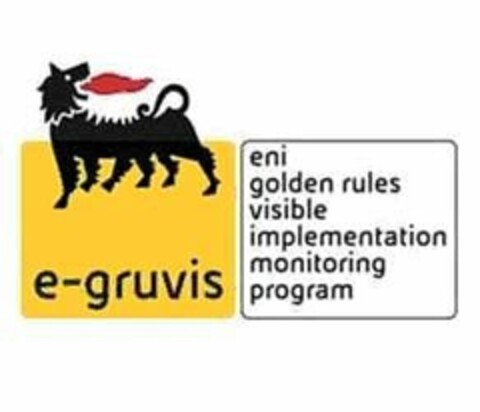 E-GRUVIS ENI GOLDEN RULES VISIBLE IMPLEMENTATION MONITORING PROGRAM Logo (USPTO, 03/22/2012)