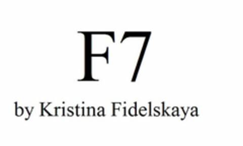 F7 BY KRISTINA FIDELSKAYA Logo (USPTO, 17.07.2015)