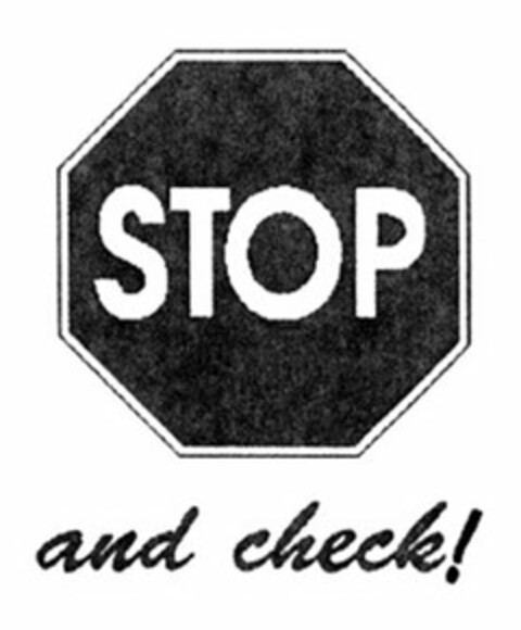 STOP AND CHECK! Logo (USPTO, 28.10.2015)