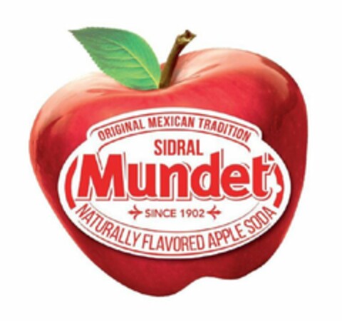 SIDRAL MUNDET SINCE 1902 ORIGINAL MEXICAN TRADITION NATURALLY FLAVORED APPLE SODA Logo (USPTO, 10.08.2018)