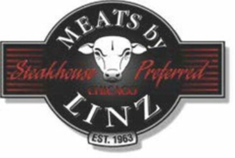 MEATS BY LINZ - STEAKHOUSE PREFERRED - CHICAGO EST. 1963 Logo (USPTO, 05/23/2019)