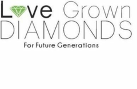 LOVE GROWN DIAMONDS FOR FUTURE GENERATIONS Logo (USPTO, 06.06.2019)