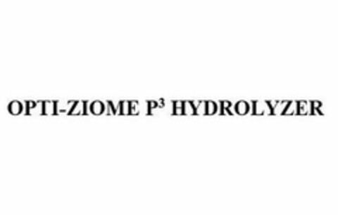 OPTIZIOME P3 HYDROLYZER Logo (USPTO, 03/03/2020)