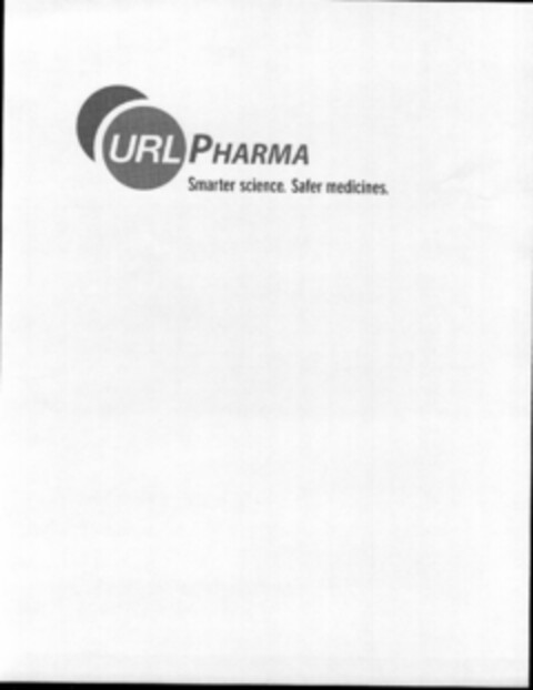 URL PHARMA SMARTER SCIENCE. SAFER MEDICINES. Logo (USPTO, 27.03.2009)