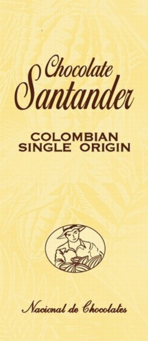 CHOCOLATE SANTANDER COLOMBIAN SINGLE ORIGIN NACIONAL DE CHOCOLATES Logo (USPTO, 10/23/2009)