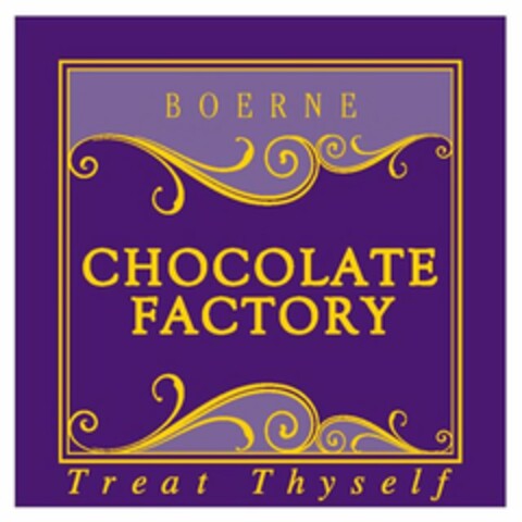 BOERNE CHOCOLATE FACTORY TREAT THYSELF Logo (USPTO, 20.01.2011)