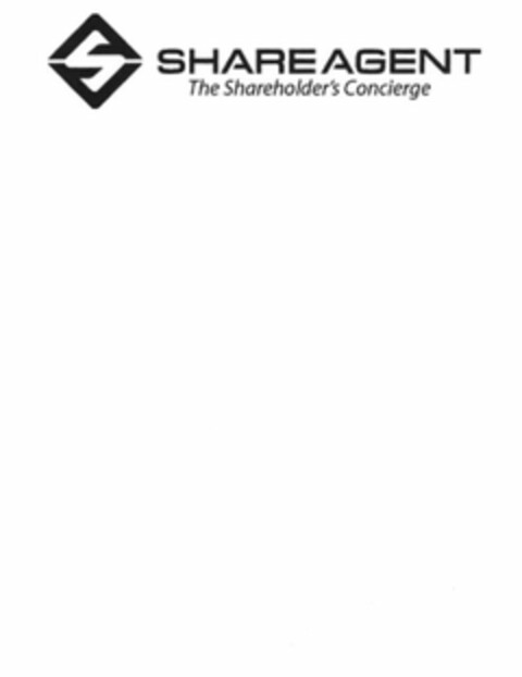 S SHAREAGENT THE SHAREHOLDER'S CONCIERGE Logo (USPTO, 05/19/2011)