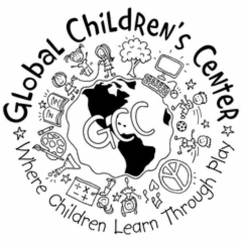 GLOBAL CHILDREN'S CENTER WHERE CHILDREN LEARN THROUGH PLAY GCC Logo (USPTO, 04/10/2012)