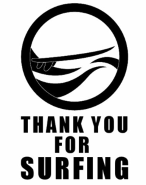 THANK YOU FOR SURFING Logo (USPTO, 07/09/2012)