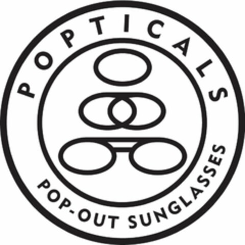 POPTICALS POP-OUT SUNGLASSES Logo (USPTO, 12/21/2012)