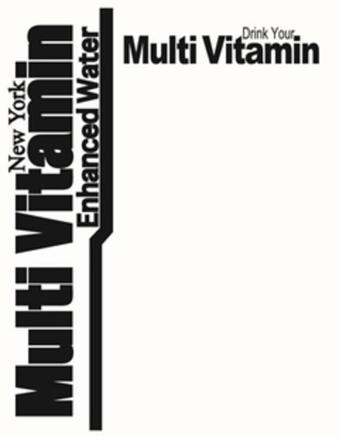 NEW YORK MULTI VITAMIN ENHANCED WATER DRINK YOUR MULTI VITAMIN Logo (USPTO, 29.08.2014)