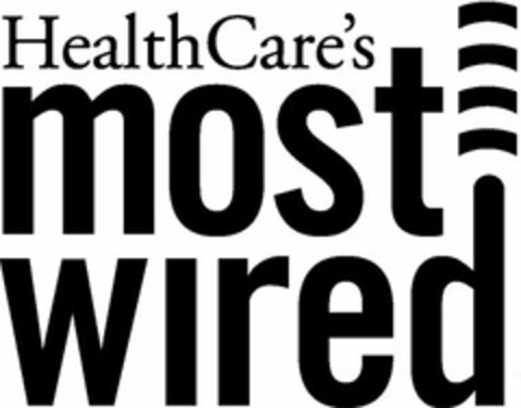 HEALTHCARE'S MOST WIRED Logo (USPTO, 05/05/2015)