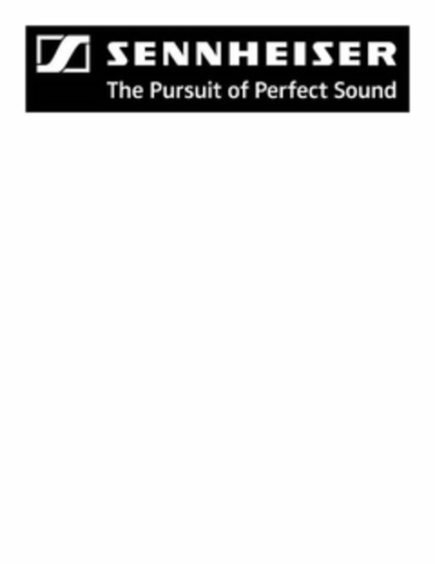 S SENNHEISER THE PURSUIT OF PERFECT SOUND Logo (USPTO, 09/03/2015)