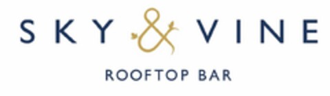 SKY & VINE ROOFTOP BAR Logo (USPTO, 16.10.2017)