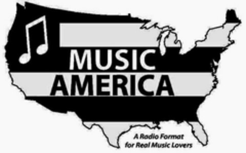 MUSIC AMERICA A RADIO FORMAT FOR REAL MUSIC LOVERS Logo (USPTO, 29.09.2019)