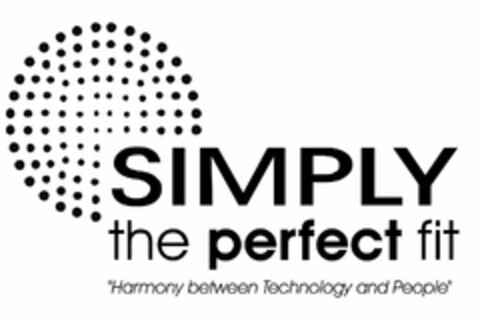 SIMPLY THE PERFECT FIT "HARMONY BETWEEN TECHNOLOGY AND PEOPLE" Logo (USPTO, 20.08.2009)