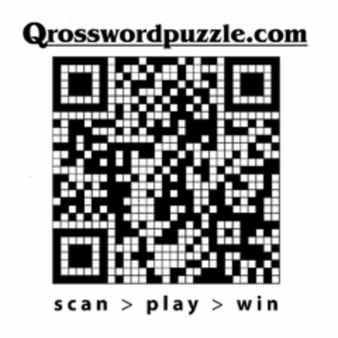 QROSSWORDPUZZLE.COM SCAN PLAY WIN Logo (USPTO, 12/15/2010)