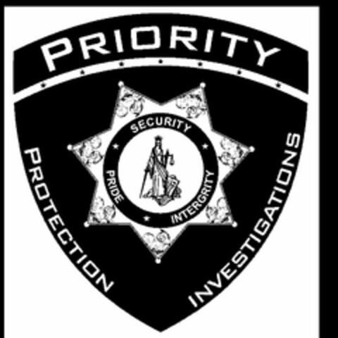 PRIORITY PROTECTION & INVESTIGATIONS SECURITY PRIDE & INTEGRITY Logo (USPTO, 04/11/2015)