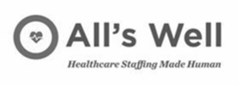 ALL'S WELL HEALTHCARE STAFFING MADE HUMAN Logo (USPTO, 09/13/2016)