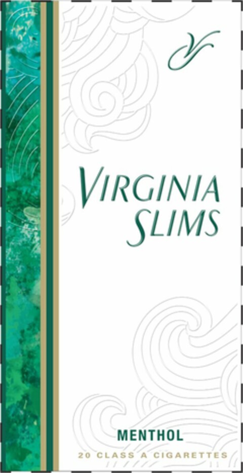 VS VIRGINIA SLIMS MENTHOL 20 CLASS A CIGARETTES Logo (USPTO, 09/16/2016)