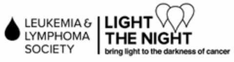 LEUKEMIA & LYMPHOMA SOCIETY LIGHT THE NIGHT BRING LIGHT TO THE DARKNESS OF CANCER Logo (USPTO, 15.05.2017)