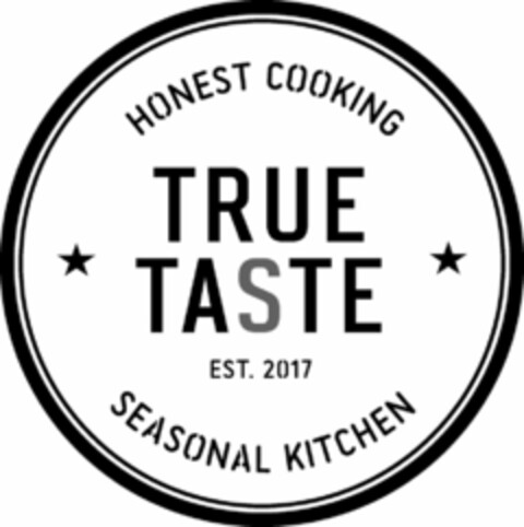 HONEST COOKING TRUE TASTE EST. 2017 SEASONAL KITCHEN Logo (USPTO, 16.05.2017)