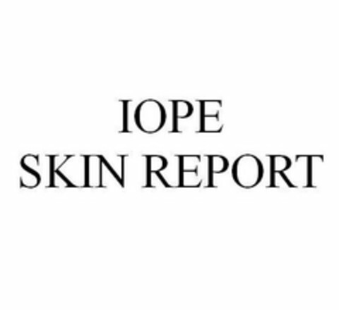 IOPE SKIN REPORT Logo (USPTO, 02/22/2019)