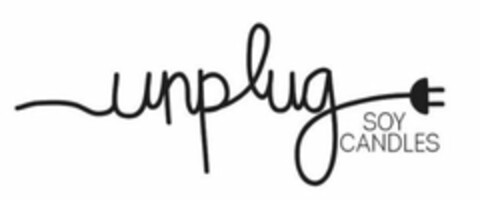 UNPLUG SOY CANDLES Logo (USPTO, 23.04.2019)