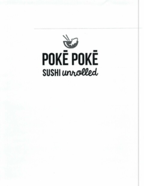 POKE POKE SUSHI UNROLLED Logo (USPTO, 06/24/2019)