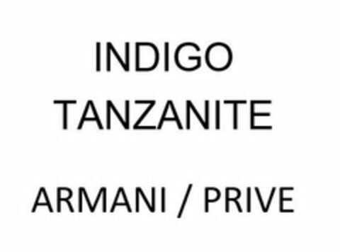 INDIGO TANZANITE ARMANI / PRIVE Logo (USPTO, 11.12.2019)