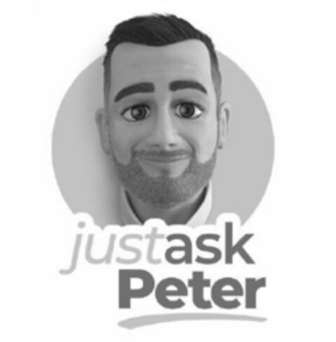 JUST ASK PETER Logo (USPTO, 07/11/2020)