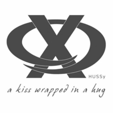 X O HUSSY A KISS WRAPPED IN A HUG Logo (USPTO, 10/21/2011)