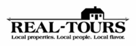 REAL-TOURS LOCAL PROPERTIES. LOCAL PEOPLE. LOCAL FLAVOR. Logo (USPTO, 25.03.2014)