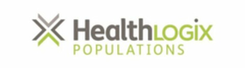 X HEALTHLOGIX POPULATIONS Logo (USPTO, 27.06.2018)